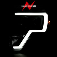 ANZO 2009-2014 Ford F-150 Projector Light Bar H.L Black Amber - Burkken Auto Parts