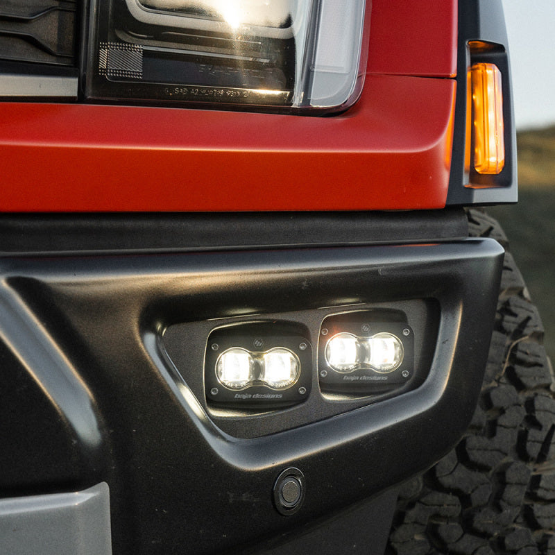 Baja Designs 21-22 Ford F-150 Raptor S2 SAE Dual Fog Pocket Light Kit - Clear - Burkken Auto Parts