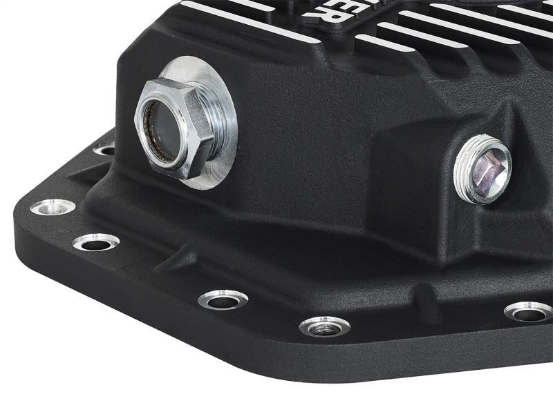 aFe Power Pro Ser Rear Diff Cover Black w/Mach Fins 2017 Ford Diesel Trucks V8-6.7L(td) Dana M275-14 - Burkken Auto Parts