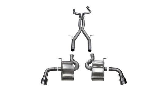 Corsa 16-18 Chevy Camaro SS 6.2L Xtreme 2.75in Cat-Back Dual Rear Exit w/ Single 4.5in Polis - Burkken Auto Parts