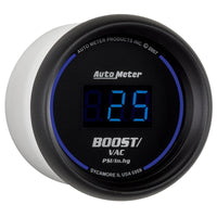 Autometer Cobalt Digital 52.4mm Black Vacuum/Boost Gauge - Burkken Auto Parts