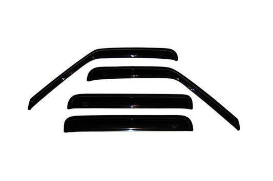 AVS 01-05 Chevy S10 Crew Cab Ventvisor Outside Mount Window Deflectors 4pc - Smoke - Burkken Auto Parts