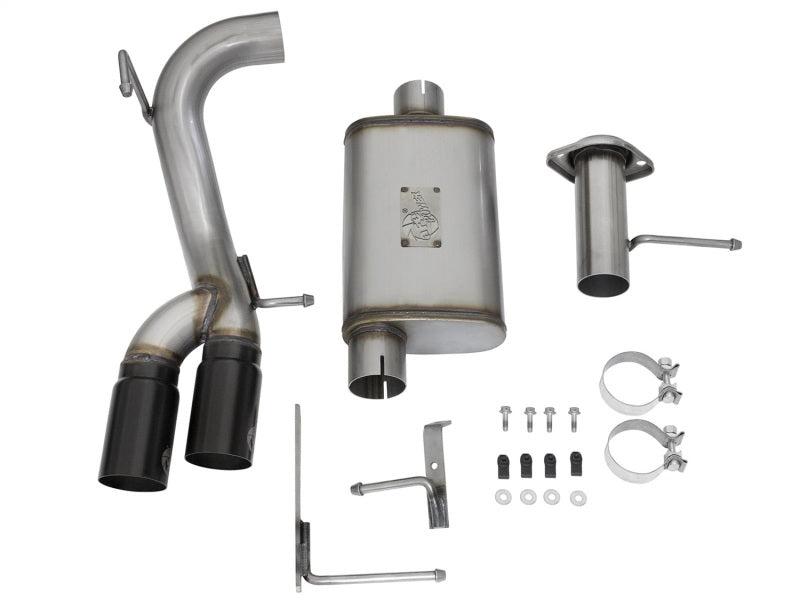 aFe Rebel Series CB 3in Middle Side Exit SS Exht w/ Black Tips 15-17 Chevy Colorado / GMC Canyon - Burkken Auto Parts