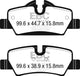 EBC 14+ Mini Hardtop 1.5 Turbo Cooper Greenstuff Rear Brake Pads - Burkken Auto Parts