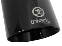 aFe Takeda 409 SS Clamp-On Exhaust Tip 2.5in. Inlet / 4.5in. Outlet / 9in. L - Black - Burkken Auto Parts