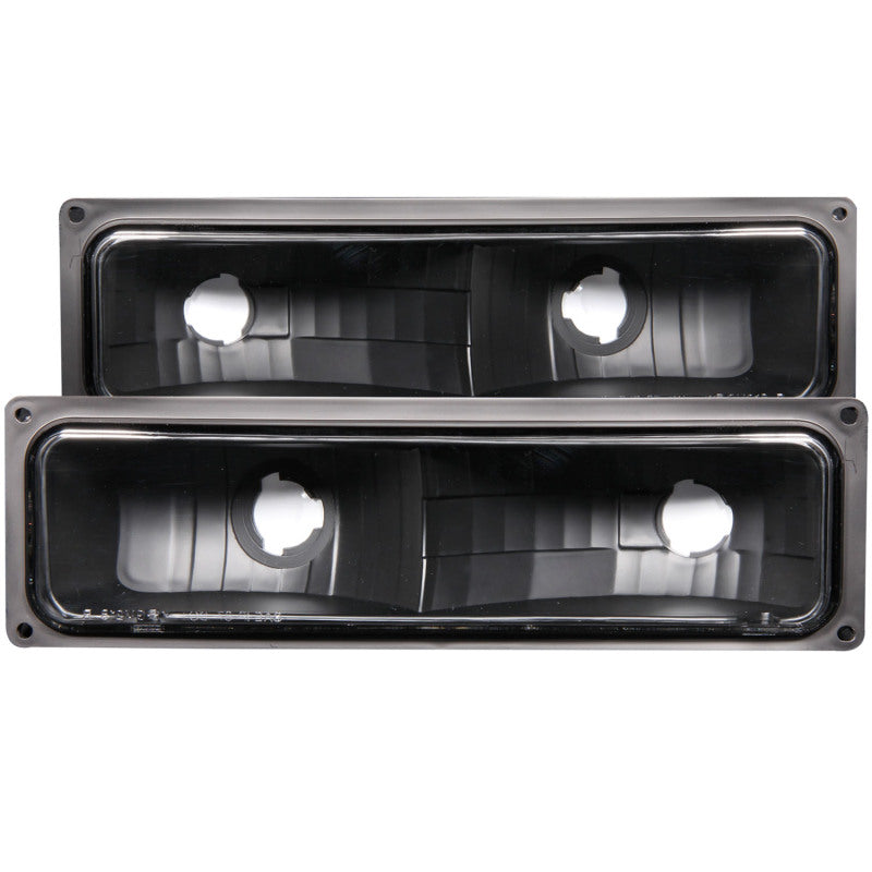 ANZO 1988-1998 Chevrolet C1500 Euro Parking Lights Black - Burkken Auto Parts