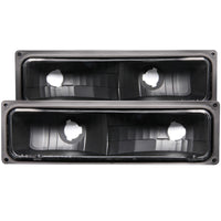 ANZO 1988-1998 Chevrolet C1500 Euro Parking Lights Black - Burkken Auto Parts