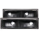 ANZO 1988-1998 Chevrolet C1500 Euro Parking Lights Black - Burkken Auto Parts