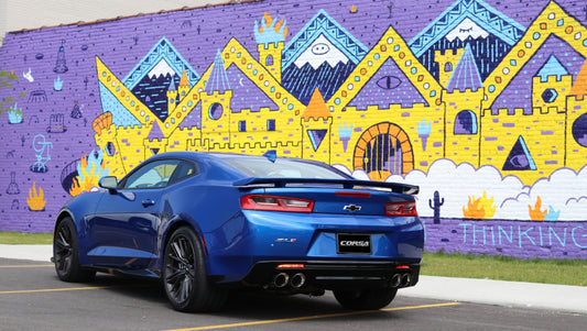 Corsa 2017-2024 Chevrolet Camaro SS 6.2L V8 2.75in Polished Sport Axle-Back Exhaust - Burkken Auto Parts