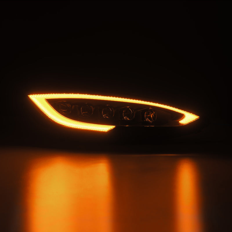 AlphaRex 12-21 Tesla Model S NOVA-Series LED Proj Headlights Blk w/Activtn Light & Seq.Sig / SB DRL - Burkken Auto Parts