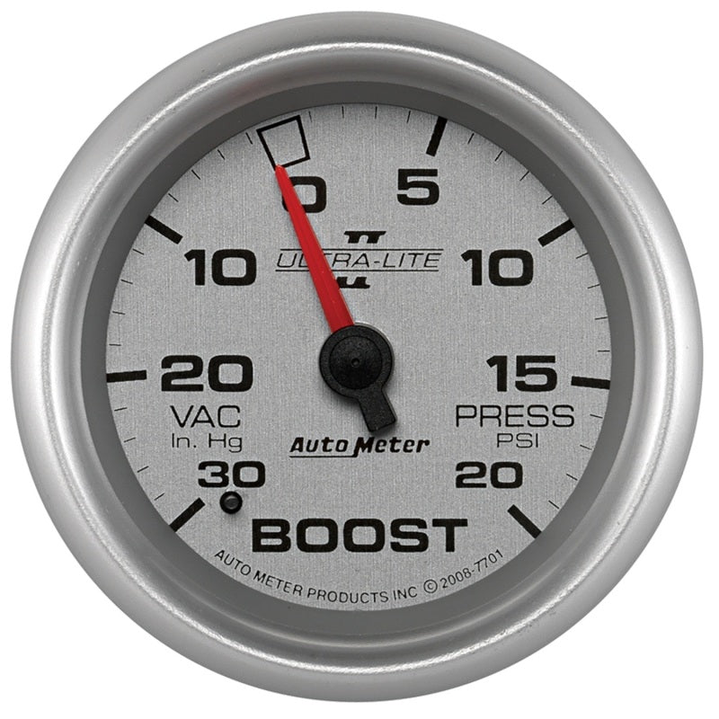 Autometer UL II 2-5/8in 30in HG/20 PSI Mechanical Boost/Vacuum Gauge - Burkken Auto Parts