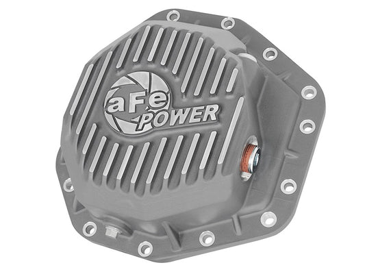 aFe Power Street Ser Rear Diff Cover Raw w/Mach Fin 2017 Ford Diesel Trucks V8-6.7L(td) Dana M275-14 - Burkken Auto Parts