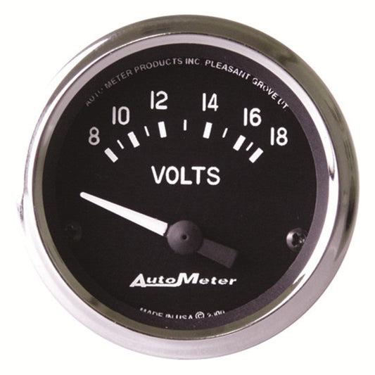 Autometer Cobra 2 1/16in 8-18 Volt Electric Voltmeter Gauge - Burkken Auto Parts