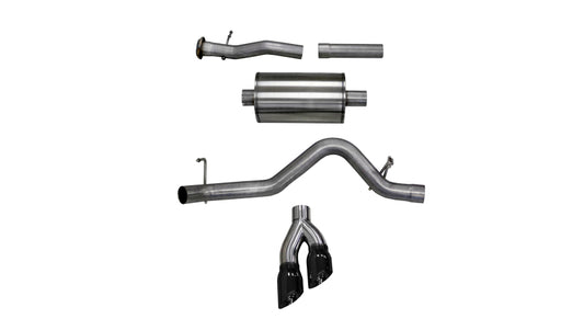 Corsa 2015-2016 Chevy Colorado 3.6L V6 Sport Cat-Back Exhaust 4in Black Pro Series Tips - Burkken Auto Parts
