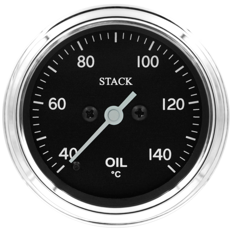 Autometer Stack 52mm 40-140 Deg C 1/8in NPTF Male Pro Stepper Motor Oil Temp Gauge - Classic - Burkken Auto Parts