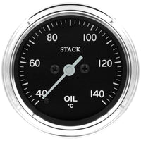 Autometer Stack 52mm 40-140 Deg C 1/8in NPTF Male Pro Stepper Motor Oil Temp Gauge - Classic - Burkken Auto Parts
