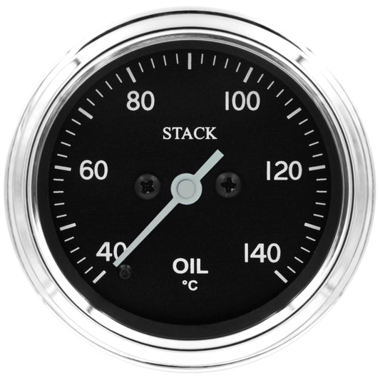 Autometer Stack 52mm 40-140 Deg C 1/8in NPTF Male Pro Stepper Motor Oil Temp Gauge - Classic - Burkken Auto Parts