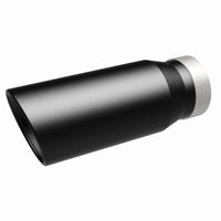 MagnaFlow Tip Stainless Black Coated Single Wall Round Single Outlet 5in Dia 4in Inlet 13in L - Burkken Auto Parts