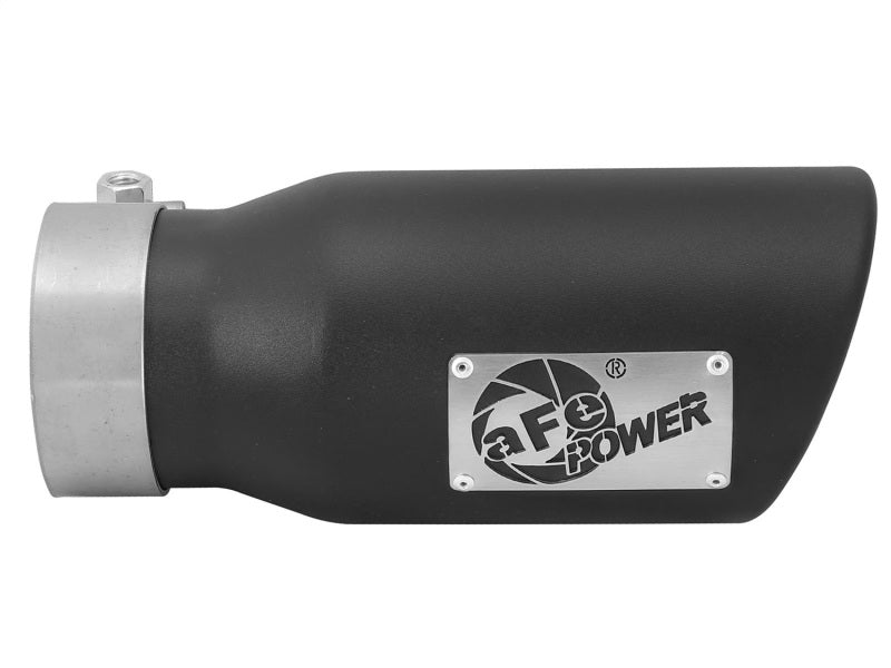 aFe MACHForce XP 3in Inlet x 4in Outlet x 9in Length Clamp-On Black Tip - Burkken Auto Parts