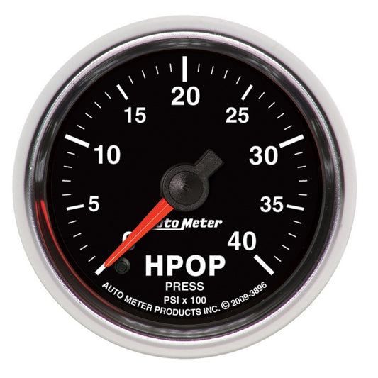 Autometer GS Series 2-1/16in High Pressure Oil Pump 0-4K PSI Digital Stepper Motor Electrical Gauge - Burkken Auto Parts