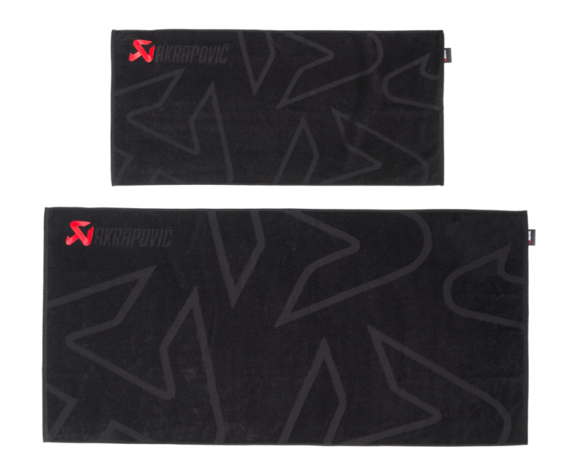 Akrapovic Towel Set - Black w/ Red Logo - Burkken Auto Parts