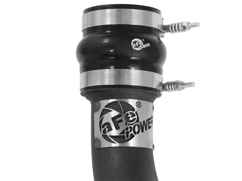 aFe BladeRunner 3in Black Intercooler Tube Hot Side w/ Couplings & Clamps 13-14 Dodge RAM 6.7L (td) - Burkken Auto Parts