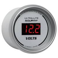 Autometer Ultra-Lite 2-1/16in 8-18 Volts Digital Voltmeter - Burkken Auto Parts