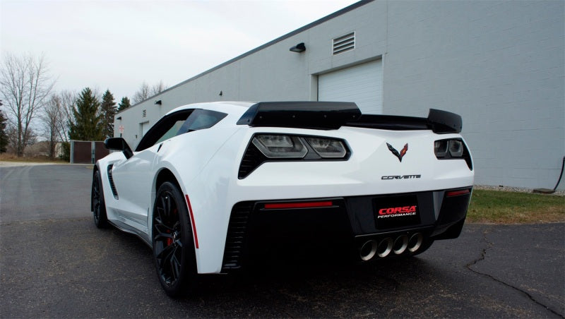 Corsa 2015+ Chevrolet Corvette C7 Z06 2.75in Dual Rear Xtreme Cat-Back Exhaust w/ Quad Polis - Burkken Auto Parts