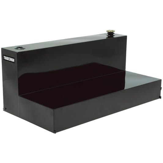 Tradesman Steel L-Shape Liquid Storage Tank (Full Size) - Black - Burkken Auto Parts