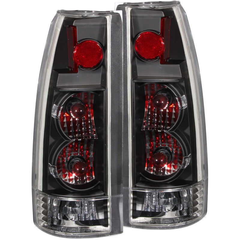 ANZO 1999-2000 Cadillac Escalade Taillights Black - New Gen - Burkken Auto Parts