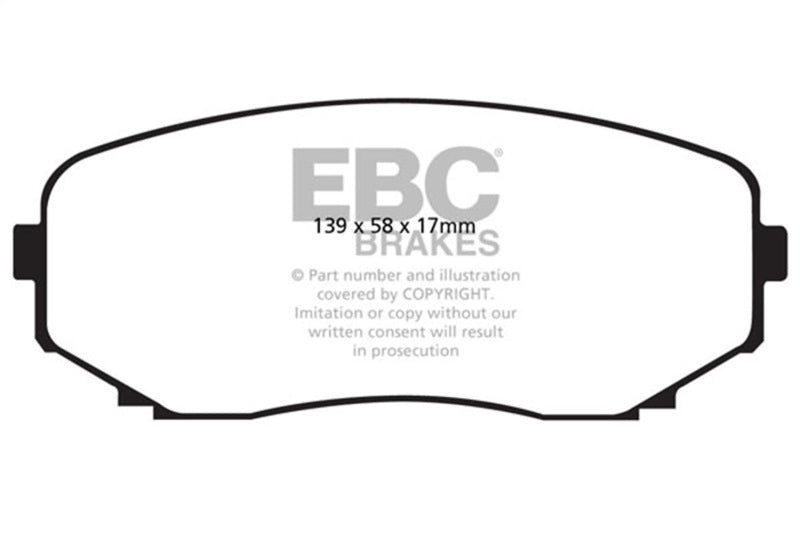 EBC 11-14 Ford Edge 2.0 Turbo Redstuff Front Brake Pads - Burkken Auto Parts