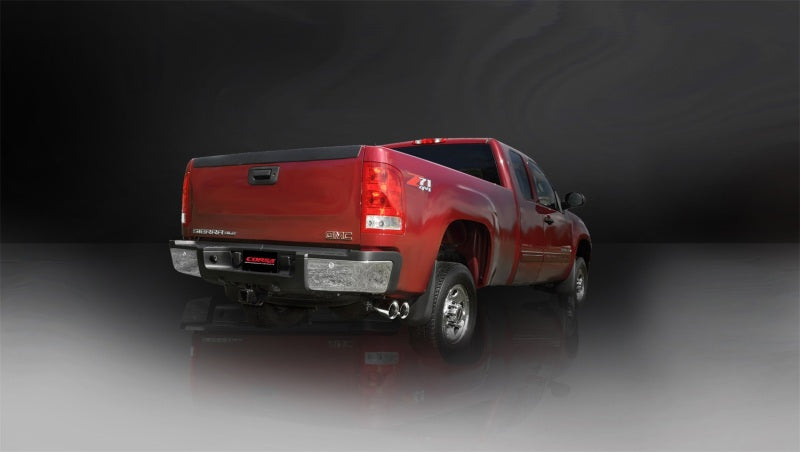 Corsa 2011-2013 Chevrolet Silverado Ext. Cab/Std. Bed 2500 6.0L V8 Polished Sport Cat-Back Exhaust - Burkken Auto Parts