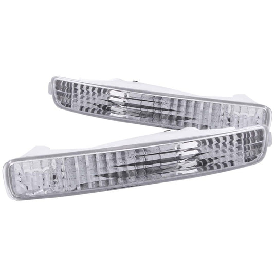 ANZO 1996-1997 Honda Accord Euro Parking Lights Chrome - Burkken Auto Parts