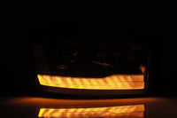 AlphaRex 06-08 Dodge Ram 1500HD LUXX LED Projector Headlights Plank Style Black w/Seq Signal/DRL - Burkken Auto Parts