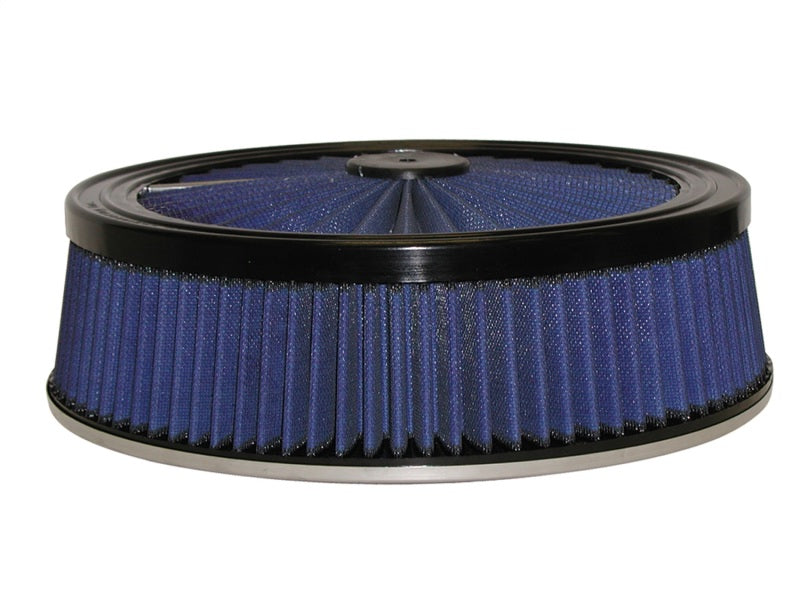 aFe MagnumFLOW Air Filters Round Racing P5R A/F TOP Racer 14D x 4H (Blk/Blue) - Burkken Auto Parts