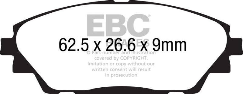 EBC 14+ Mazda 3 2.0 (Japan Build) Greenstuff Front Brake Pads - Burkken Auto Parts