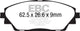 EBC 14+ Mazda 3 2.0 (Japan Build) Greenstuff Front Brake Pads - Burkken Auto Parts