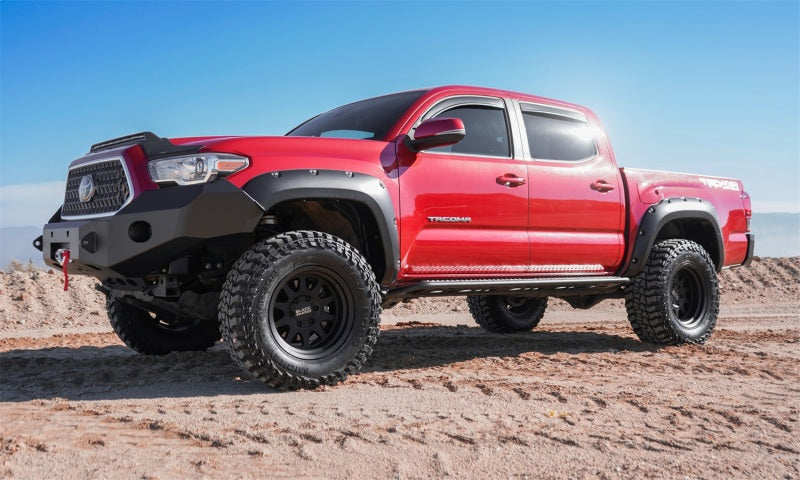 AVS 16-18 Toyota Tacoma Double Cab Ventvisor In-Channel Front & Rear Window Deflectors 4pc - Smoke - Burkken Auto Parts