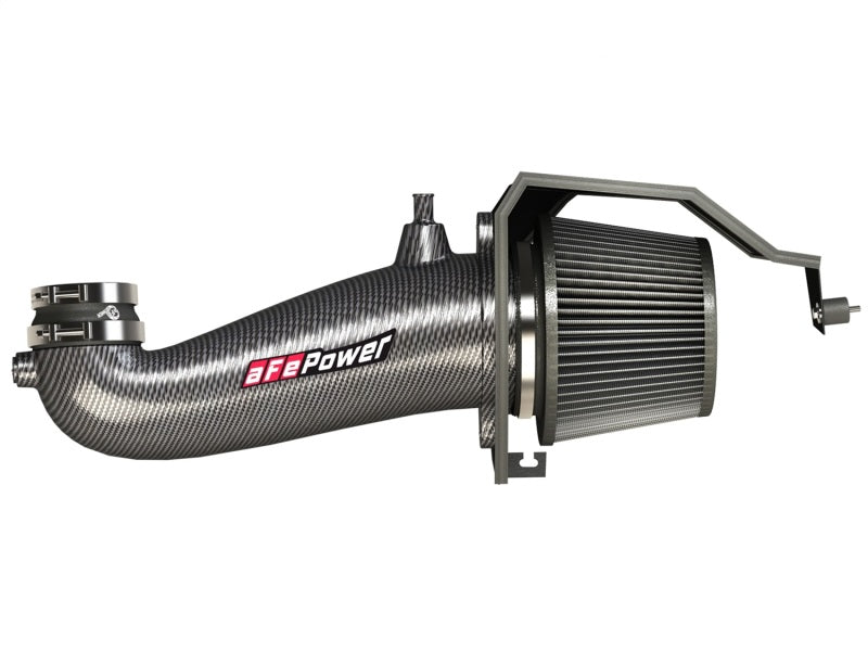aFe POWER Magnum FORCE Carbon Fiber Stage 2 Track Series Pro Dry S CAIS - 11-18 Dodge Challenger V8 - Burkken Auto Parts