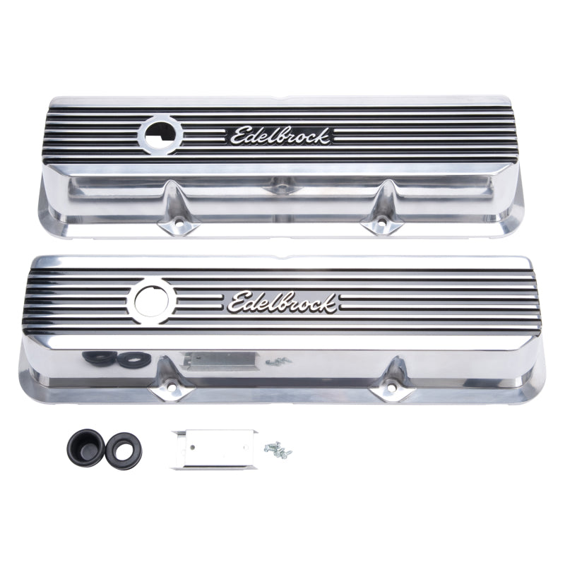 Edelbrock Valve Covers Elite II Ford FE 1958-76 Polished - Burkken Auto Parts