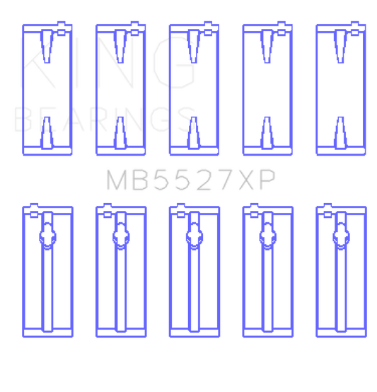 King Engine Bearings Toyota 4AGE/4AGZE 16V 1.6L (Size STDX) Performance Main Bearing Set - Burkken Auto Parts