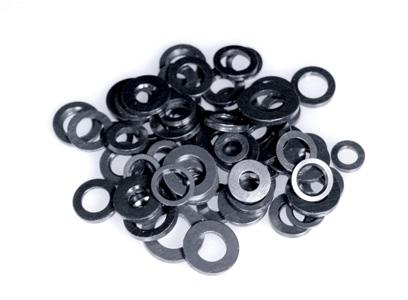 ARP 7/16in ID 5/8in OD Machined Chamfer Black Washer - 10 Pack