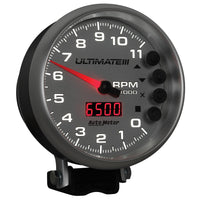 Autometer 5 inch Ultimate III Playback Tachometer 11000 RPM - Silver - Burkken Auto Parts