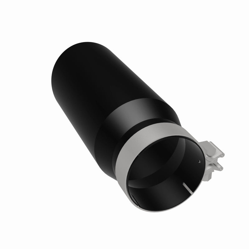 MagnaFlow Tip Stainless Black Coated Single Wall Round Single Outlet 5in Dia 4in Inlet 13in L - Burkken Auto Parts