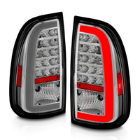 ANZO 00-06 Toyota Tundra LED Taillights w/ Light Bar Chrome Housing Clear Lens - Burkken Auto Parts