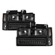 xTune 92-94 Blazer Full Size Corner/LED Bumper Headlights Smoke HD-JH-CCK88-LED-AM-SM-SET - Burkken Auto Parts