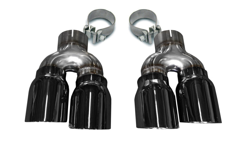 Corsa 2016-2019 Cadillac ATS 3.6T 4in Inlet / 4in Outlet Twin Black Tip Kit (For Corsa Exhaust Only) - Burkken Auto Parts