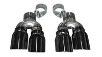 Corsa 2016-2019 Cadillac ATS 3.6T 4in Inlet / 4in Outlet Twin Black Tip Kit (For Corsa Exhaust Only) - Burkken Auto Parts