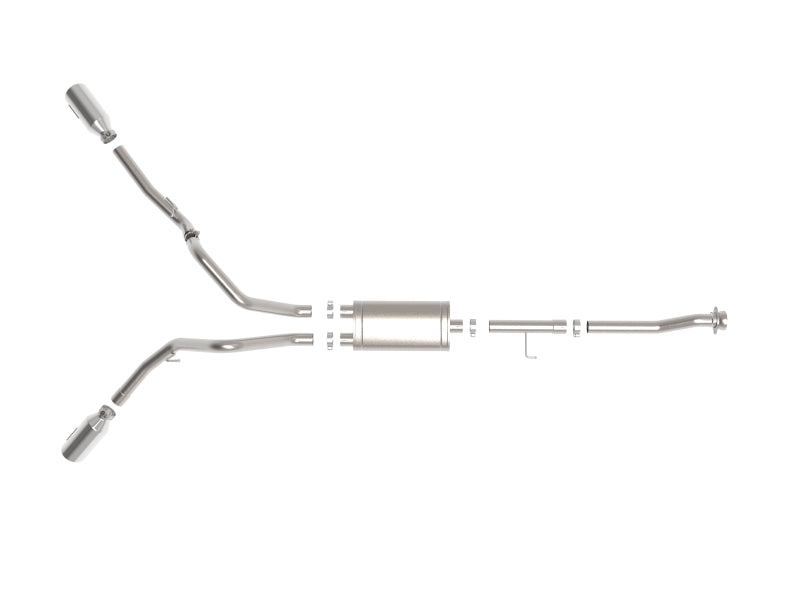 aFe Vulcan 3in 304 SS Cat-Back Exhaust 2021 Ford F-150 V6 2.7L/3.5L (tt)/V8 5.0L w/ Polished Tips - Burkken Auto Parts