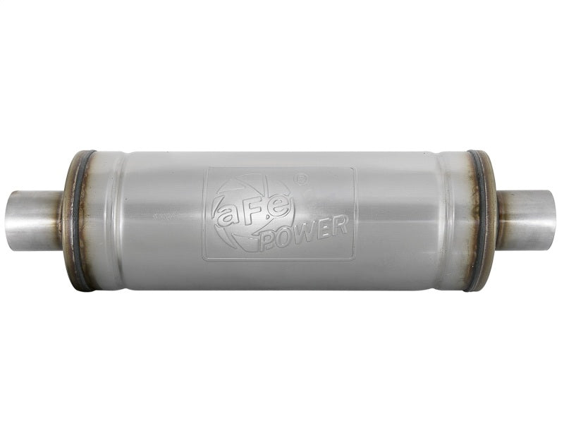 aFe MACH Force-Xp 409 SS Muffler 2.5in Center/Center 18in L x 6in Dia - Round Body - Burkken Auto Parts